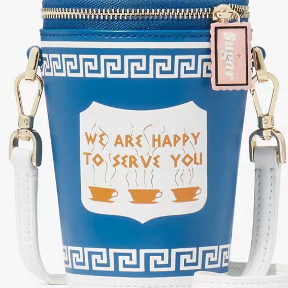 Kate Spade Blue and White Crossbody Bag